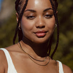 18K Gold Plated Herringbone & Rope Chain Layered Necklace Set