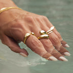18K Gold Plated Double Twist Stacking Ring