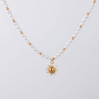 18K Gold Plated Sun Pendant Naoussa Necklace