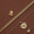 18K Gold Plated Wide Mesh Woven Choker Necklace Waterproof
