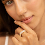 18K Gold Plated Eternity Zircon Full Band Ring