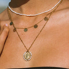 18K Gold Plated Tiny Freshwater Pearl Choker Necklace