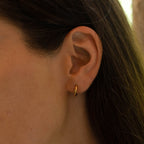 18K Gold Plated Tiny Huggie Hoop Earrings 3 Colors