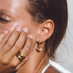 18K Gold Plated Tiny Huggie Hoop Earrings 3 Colors