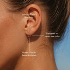 18K Gold Plated Tiny Huggie Hoop Earrings 3 Colors