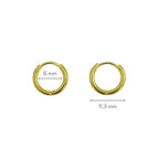18K Gold Plated Tiny Huggie Hoop Earrings 3 Colors