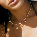 18K Gold Plated Tiny Freshwater Pearl Choker Necklace