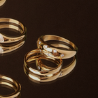 18K Gold Plated Milky Way Crystal Band Ring