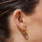18K Gold Plated Bold Chunky Huggie Hoop Earrings