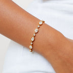18K Gold Plated Stone Bracelet