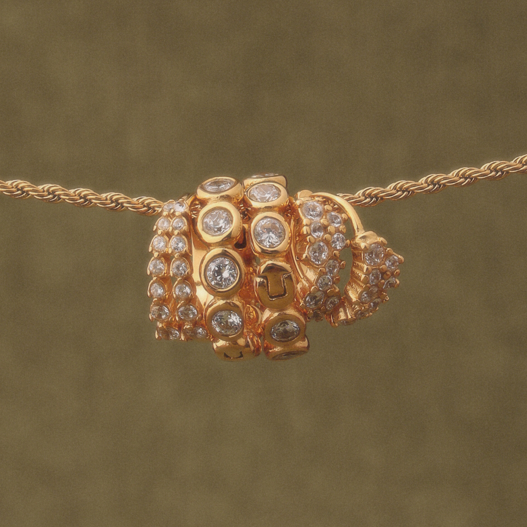 18K Gold Plated White Zircon Starlight Huggie Hoops