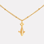 18K Gold Plated Whale Pendant Necklace Waterproof