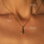 Plated Whale Shark Pendant Necklace Waterproof Stainless Steel