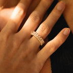 18K Gold Plated Eternity Zircon Full Band Ring