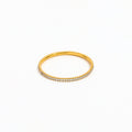 18K Gold Plated Glimmer Zircon Eternity Band Ring