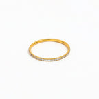 18K Gold Plated Glimmer Zircon Eternity Band Ring