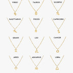 18K Gold Plated Zodiac Constellation Pendant Necklace