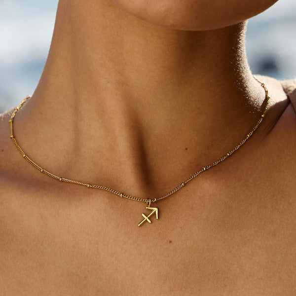 18K Gold Plated Zodiac Constellation Pendant Necklace